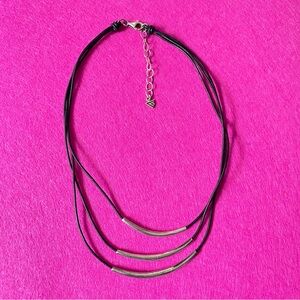 SILPADA Black and 925 Sterling Silver Necklace